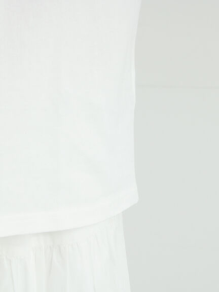 【接触冷感】箔プリントTシャツ（オフホワイト/グレー/チャコールグレー）｜Samansa Mos2（サマンサ モスモス）通販