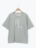 【接触冷感】箔プリントTシャツ（オフホワイト/グレー/チャコールグレー）｜Samansa Mos2（サマンサ モスモス）通販