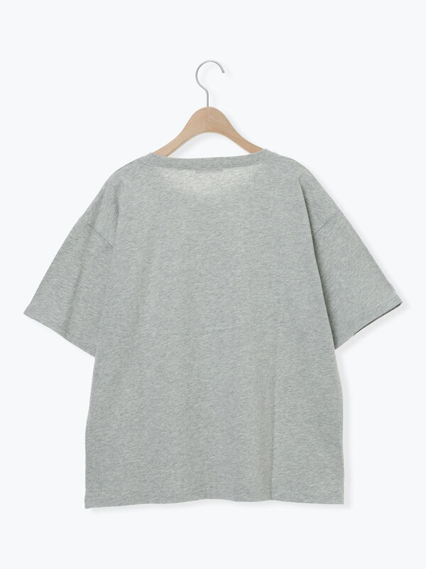 セール】 【接触冷感】箔プリントTシャツ（オフホワイト/グレー