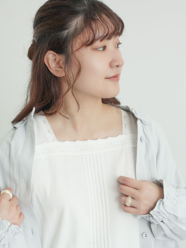 【接触冷感】スクエアネックレースノースリーブ（オフホワイト）｜Samansa Mos2（サマンサ モスモス）通販