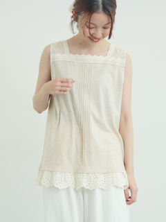 立川店/EC限定】リネンフラップコートワンピース(ネイビー/キナリ 立川店/EC限定】リネンフラップコートワンピース(ネイビー/キナリ