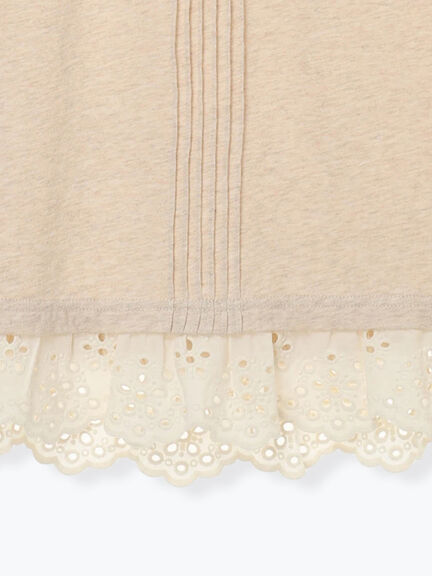 【接触冷感】スクエアネックレースノースリーブ（オフホワイト/ブラック/ベージュ）｜Samansa Mos2（サマンサ モスモス）通販