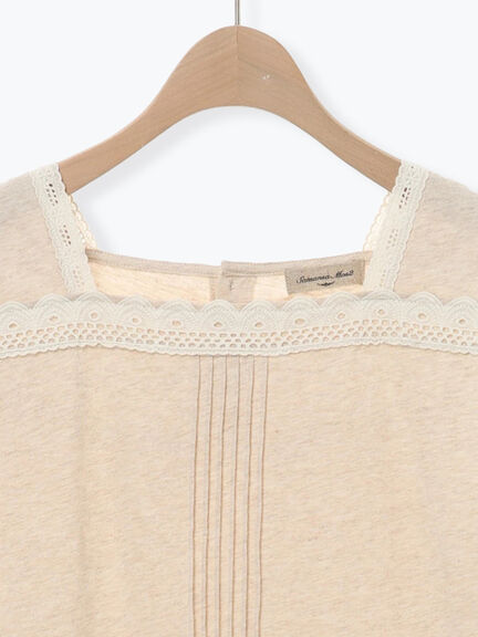 【接触冷感】スクエアネックレースノースリーブ（オフホワイト/ブラック/ベージュ）｜Samansa Mos2（サマンサ モスモス）通販