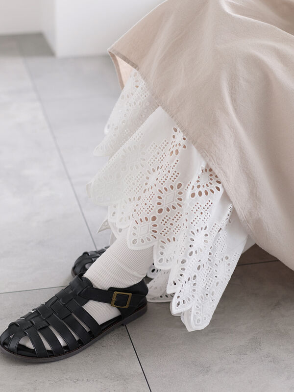 【接触冷感】裾スカラップレースカットペチパンツ（オフホワイト）｜Samansa Mos2（サマンサ モスモス）通販