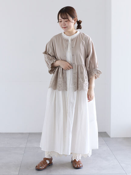 【接触冷感】裾スカラップレースカットペチパンツ（オフホワイト/ブラック/ベージュ）｜Samansa Mos2（サマンサ モスモス）通販