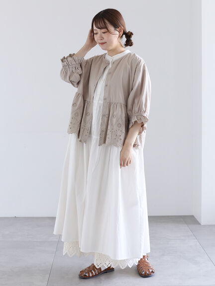 【接触冷感】裾スカラップレースカットペチパンツ（オフホワイト/ブラック/ベージュ）｜Samansa Mos2（サマンサ モスモス）通販