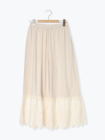 【接触冷感】裾スカラップレースカットペチパンツ（オフホワイト/ブラック/ベージュ）｜Samansa Mos2（サマンサ モスモス）通販