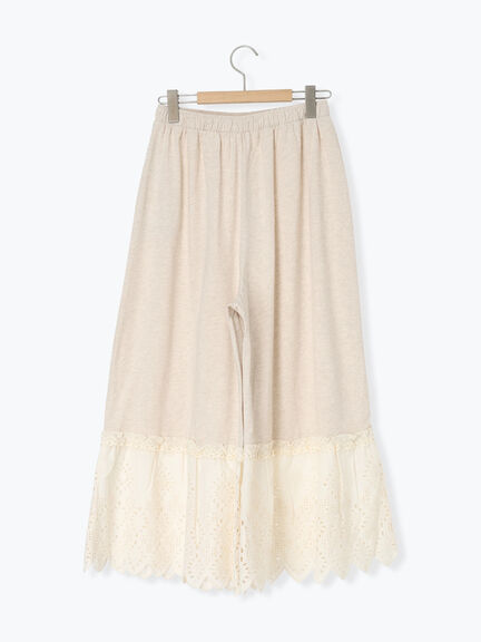 【接触冷感】裾スカラップレースカットペチパンツ（オフホワイト/ブラック/ベージュ）｜Samansa Mos2（サマンサ モスモス）通販