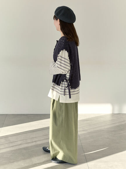 【Cross×Staff】前後2WAYニットベスト（チャコールグレー/モカ/キナリ）｜Samansa Mos2（サマンサ モスモス）通販