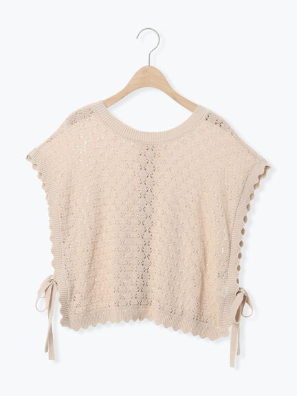 【Cross×Staff】前後2WAYニットベスト（チャコールグレー/モカ/キナリ）｜Samansa Mos2（サマンサ モスモス）通販