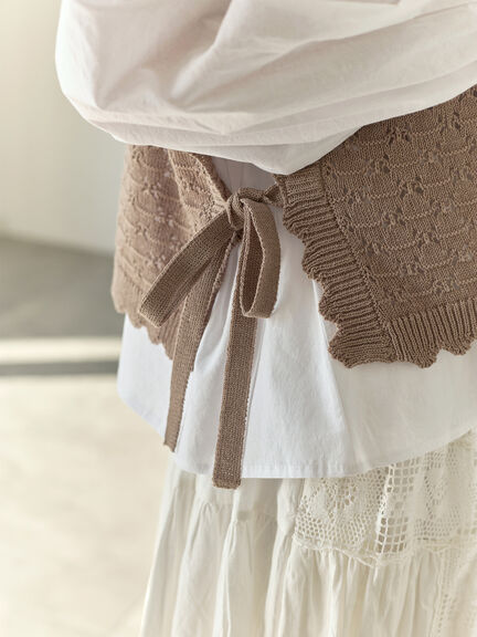 【Cross×Staff】前後2WAYニットベスト（チャコールグレー/モカ/キナリ）｜Samansa Mos2（サマンサ モスモス）通販