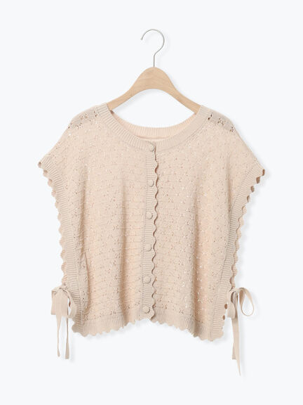 【Cross×Staff】前後2WAYニットベスト（チャコールグレー/モカ/キナリ）｜Samansa Mos2（サマンサ モスモス）通販