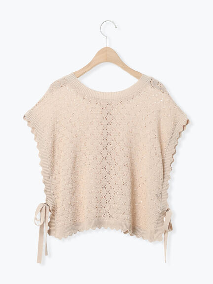 【Cross×Staff】前後2WAYニットベスト（チャコールグレー/モカ/キナリ）｜Samansa Mos2（サマンサ モスモス）通販