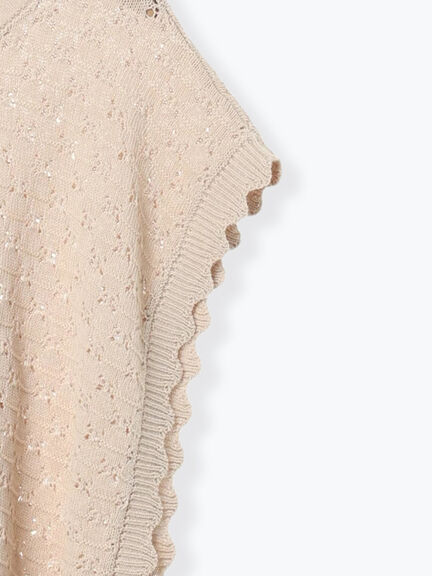 【Cross×Staff】前後2WAYニットベスト（チャコールグレー/モカ/キナリ）｜Samansa Mos2（サマンサ モスモス）通販