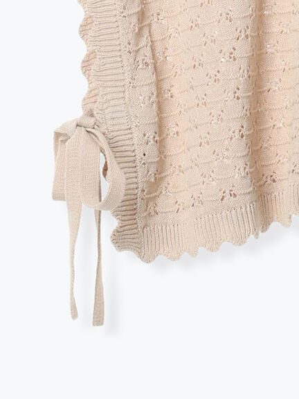 【Cross×Staff】前後2WAYニットベスト（チャコールグレー/モカ/キナリ）｜Samansa Mos2（サマンサ モスモス）通販