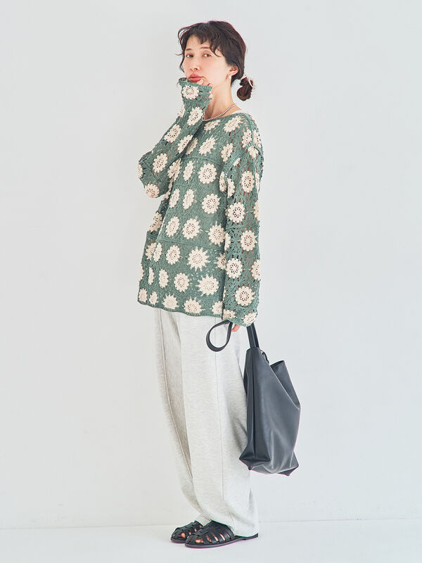 カーブシルエットスウェットパンツ（グレー/ブラック/オートミール）｜Samansa Mos2（サマンサ モスモス）通販