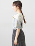 三角ストール付カットワーク刺繍Tシャツ（オフホワイト/グレー/チャコールグレー）｜Samansa Mos2（サマンサ モスモス）通販