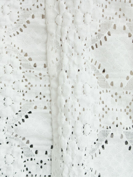 レース膨れジャガードプルオーバー（オフホワイト/ブラック/モカ）｜Samansa Mos2（サマンサ モスモス）通販