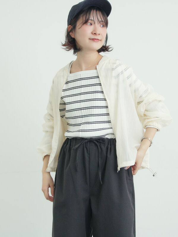 セール】 シアーブルゾン（グレー/ブラック/アイボリー/アウター