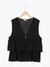(セットアップ可)フリルジップベスト（ブラック/ベージュ/チェック）｜Samansa Mos2（サマンサ モスモス）通販