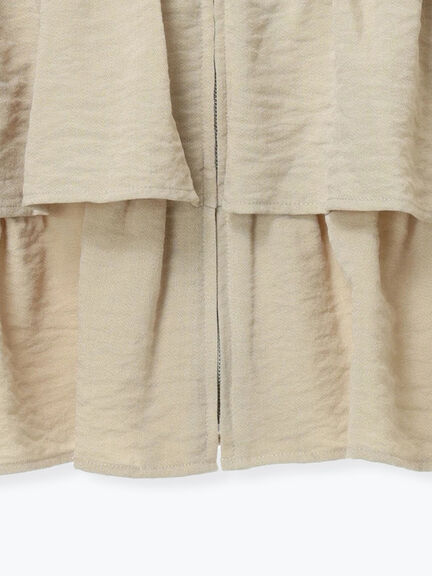 (セットアップ可)フリルジップベスト（ブラック/ベージュ/チェック）｜Samansa Mos2（サマンサ モスモス）通販