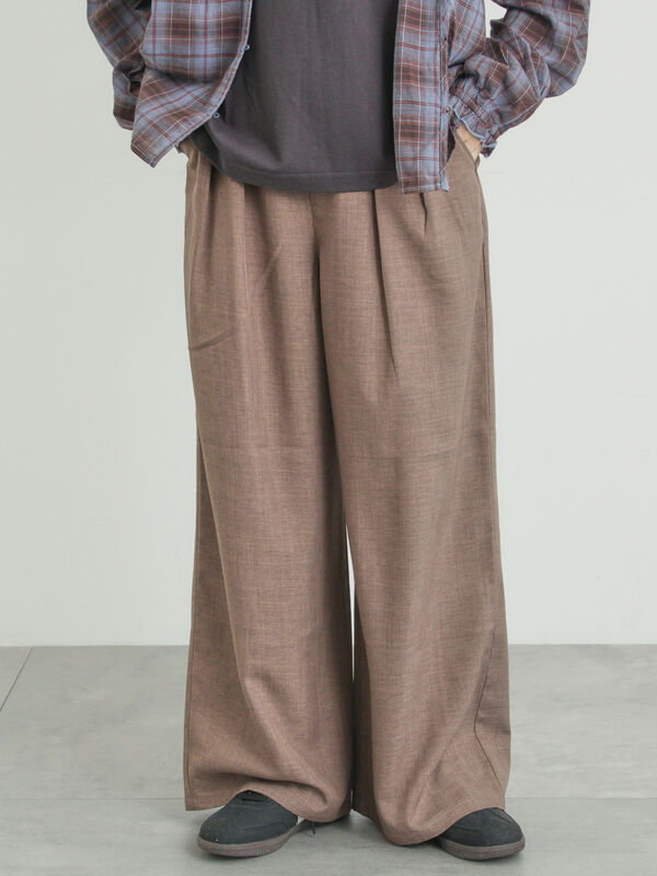 ツータックワイドパンツ（モカ）｜Samansa Mos2（サマンサ モスモス）通販