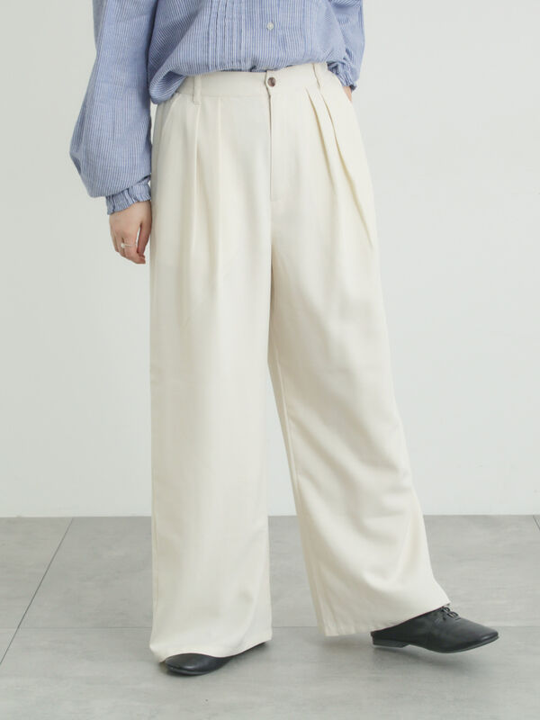 ツータックワイドパンツ（キナリ）｜Samansa Mos2（サマンサ モスモス）通販