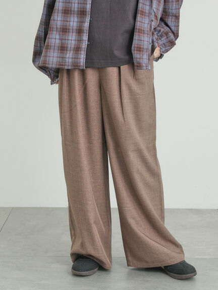 ツータックワイドパンツ（チャコールグレー/モカ/キナリ）｜Samansa Mos2（サマンサ モスモス）通販