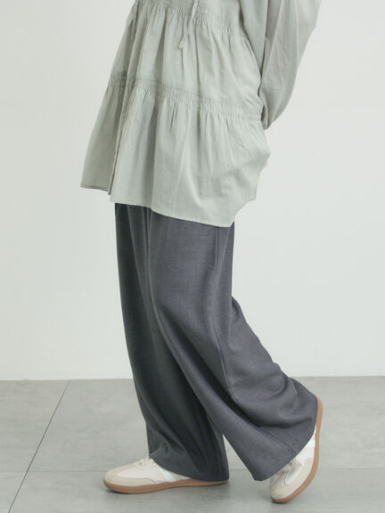 ツータックワイドパンツ（チャコールグレー/モカ/キナリ）｜Samansa Mos2（サマンサ モスモス）通販