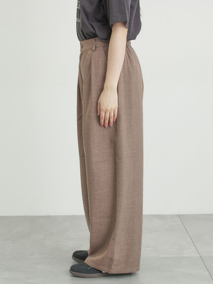 ツータックワイドパンツ（チャコールグレー/モカ/キナリ）｜Samansa Mos2（サマンサ モスモス）通販
