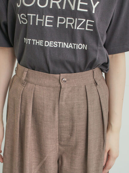 ツータックワイドパンツ（チャコールグレー/モカ/キナリ）｜Samansa Mos2（サマンサ モスモス）通販