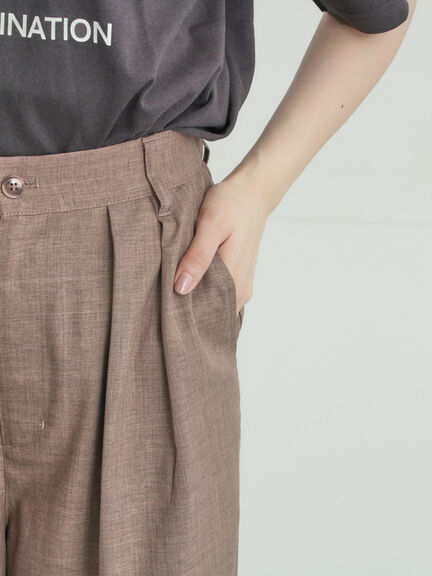 ツータックワイドパンツ（チャコールグレー/モカ/キナリ）｜Samansa Mos2（サマンサ モスモス）通販