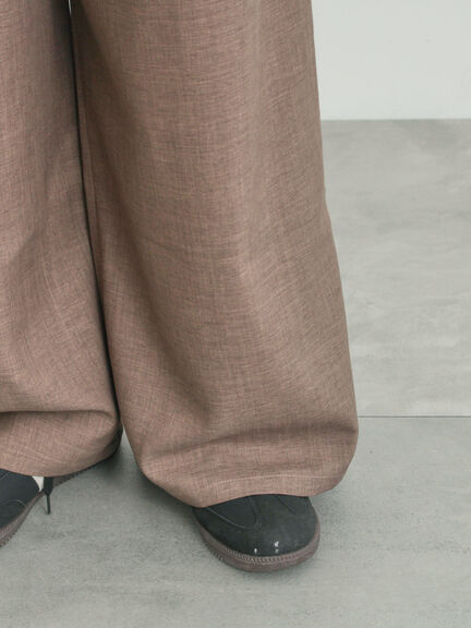 ツータックワイドパンツ（チャコールグレー/モカ/キナリ）｜Samansa Mos2（サマンサ モスモス）通販