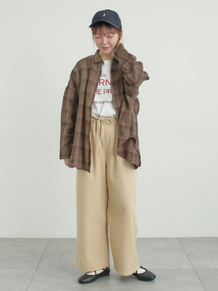 【イージーケア】イージーストレートパンツ（チャコールグレー/ブラック/ベージュ/カーキ）｜Samansa Mos2（サマンサ モスモス）通販