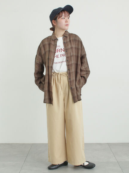 【イージーケア】イージーストレートパンツ（チャコールグレー/ブラック/ベージュ/カーキ）｜Samansa Mos2（サマンサ モスモス）通販