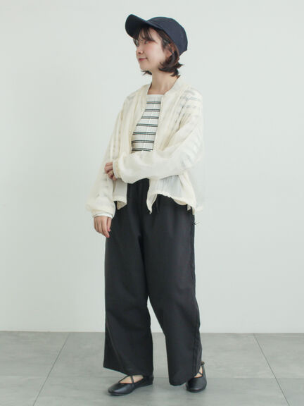 【イージーケア】イージーストレートパンツ（チャコールグレー/ブラック/ベージュ/カーキ）｜Samansa Mos2（サマンサ モスモス）通販