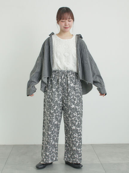 【イージーケア】イージーストレートパンツ（チャコールグレー/ブラック/ベージュ/カーキ）｜Samansa Mos2（サマンサ モスモス）通販