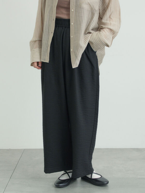 (セットアップ可)ストレートパンツ（ブラック）｜Samansa Mos2（サマンサ モスモス）通販