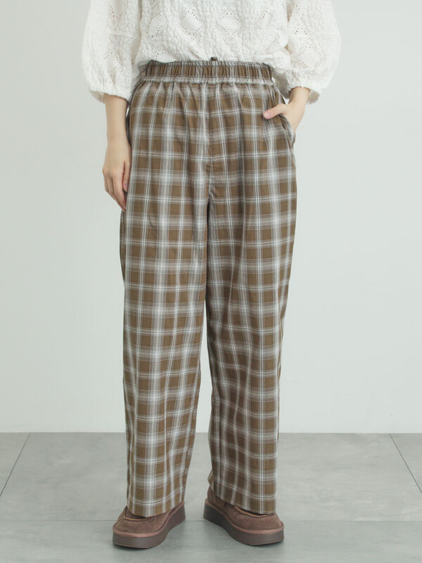 (セットアップ可)ストレートパンツ（チェック）｜Samansa Mos2（サマンサ モスモス）通販