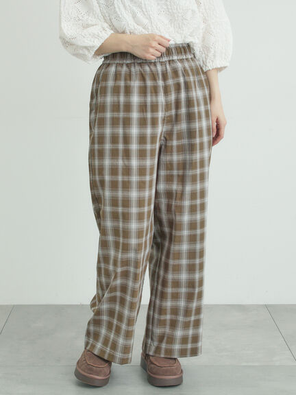 (セットアップ可)ストレートパンツ（ブラック/ベージュ/チェック）｜Samansa Mos2（サマンサ モスモス）通販