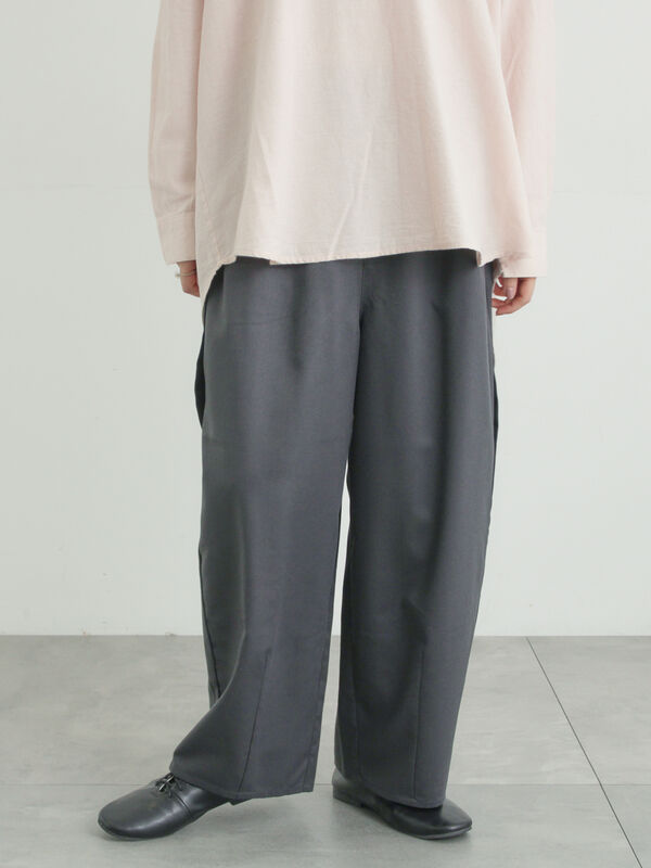 サイド深タックバレルパンツ（グレー/チャコールグレー/ベージュ）｜Samansa Mos2（サマンサ モスモス）通販