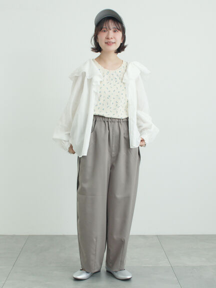 サイド深タックバレルパンツ（グレー/チャコールグレー/ベージュ）｜Samansa Mos2（サマンサ モスモス）通販