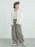 サイド深タックバレルパンツ（グレー/チャコールグレー/ベージュ）｜Samansa Mos2（サマンサ モスモス）通販