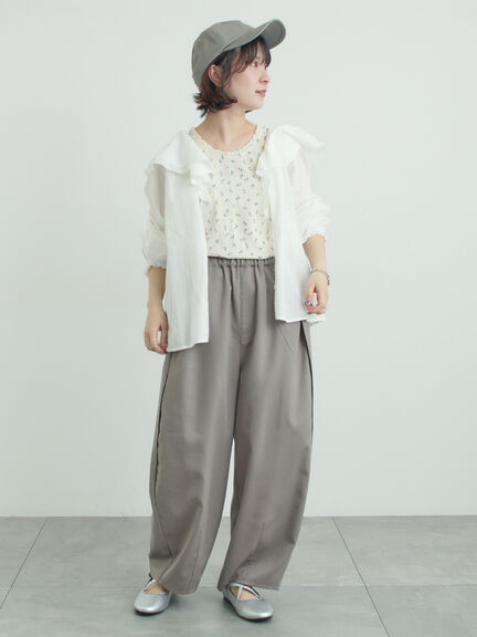 サイド深タックバレルパンツ（グレー/チャコールグレー/ベージュ）｜Samansa Mos2（サマンサ モスモス）通販