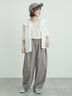 サイド深タックバレルパンツ（グレー/チャコールグレー/ベージュ）｜Samansa Mos2（サマンサ モスモス）通販