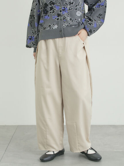 サイド深タックバレルパンツ（グレー/チャコールグレー/ベージュ）｜Samansa Mos2（サマンサ モスモス）通販