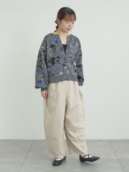 サイド深タックバレルパンツ（グレー/チャコールグレー/ベージュ）｜Samansa Mos2（サマンサ モスモス）通販