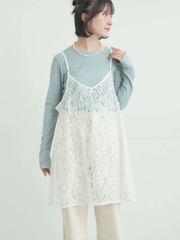 前後2WAYレースキャミソール（オフホワイト）｜Samansa Mos2（サマンサ モスモス）通販