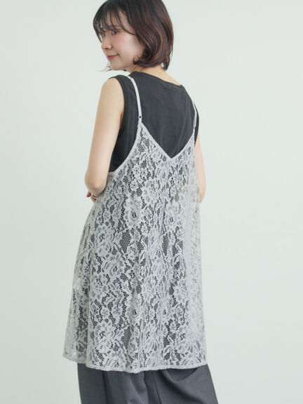 前後2WAYレースキャミソール（オフホワイト/グレー/ブラック）｜Samansa Mos2（サマンサ モスモス）通販