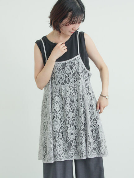 前後2WAYレースキャミソール（オフホワイト/グレー/ブラック）｜Samansa Mos2（サマンサ モスモス）通販